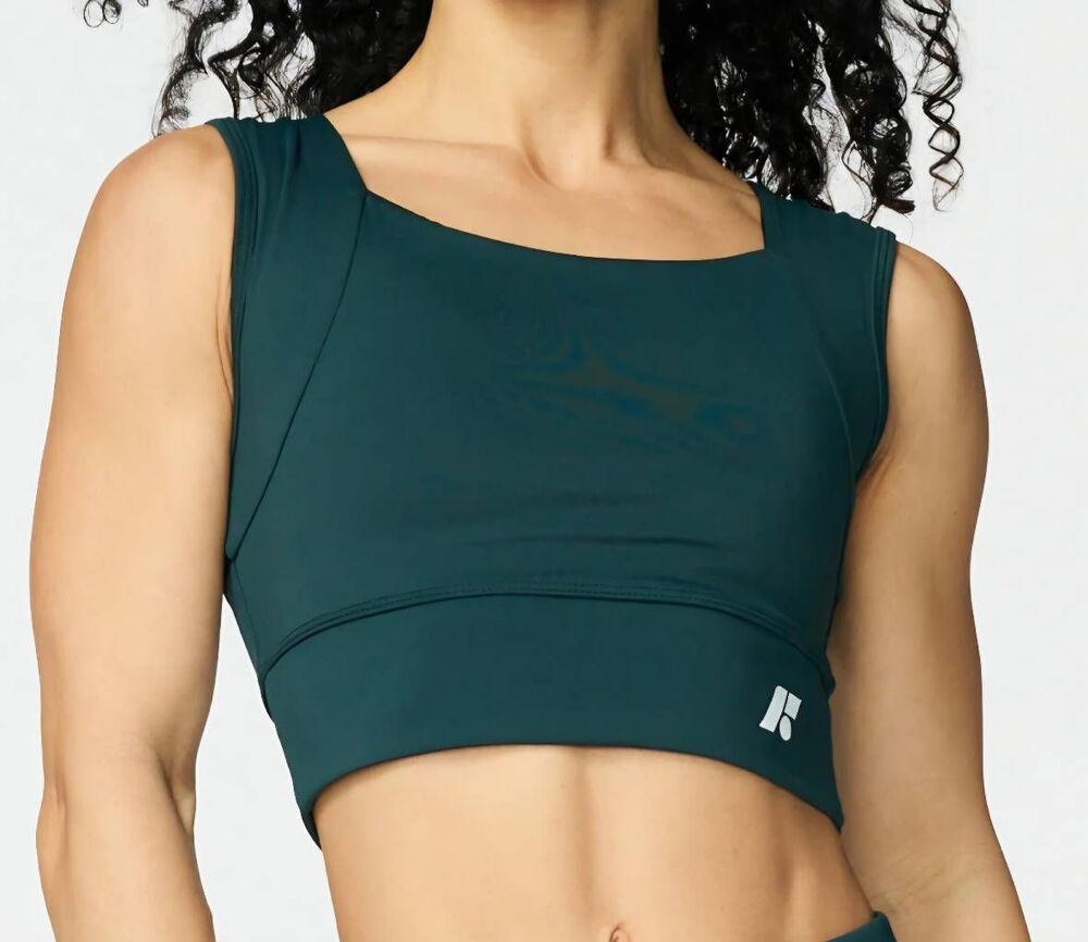 FORME POWER BRA Active Deep Teal Square Neck Medium-Support Sports Bra